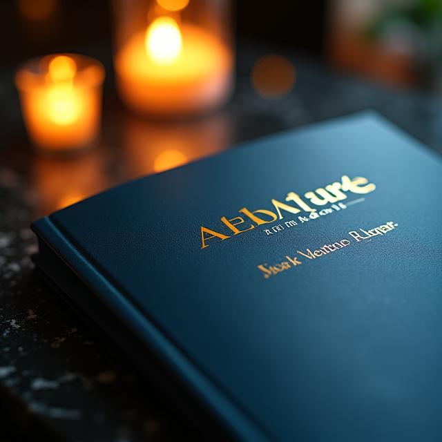 Elegancki dokument regulaminu na kamiennym stole w restauracji